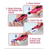 Electric Nail File Art Drill File Acrylic Manicure Pedicure Portable Machine Kit